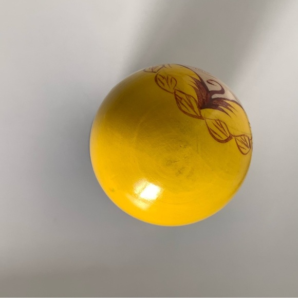 Hand-Painted Russian Nesting Dolls Matryoshka Stacking 6" Tall set of 6 yellow - Picture 11 of 15